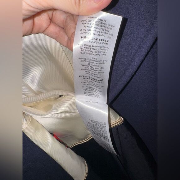 Gucci Navy Double Breasted Coat - Picture 4 of 12